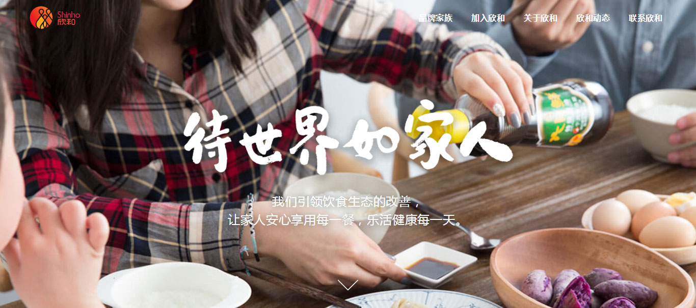 欣和企业官网-中山网站建设食品案例